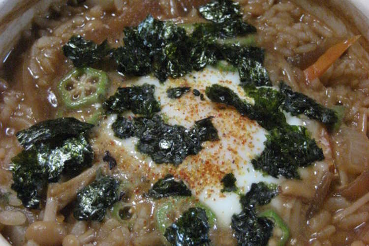 味噌汁 赤だし で雑炊風 レシピ 作り方 By Kumi Kumi クックパッド