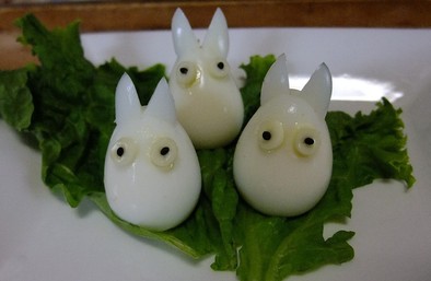 うずらの卵の♪小トトロ♪　（キャラ弁）の写真