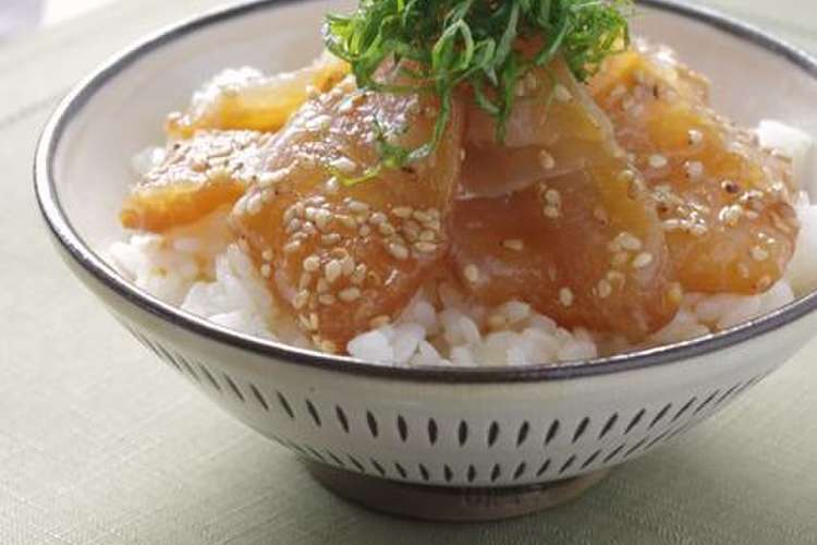 真鯛の漬けどんぶり レシピ 作り方 By ゆきcafe0929 クックパッド 簡単おいしいみんなのレシピが354万品