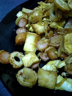 ☆パンの耳でウインナー炒め☆