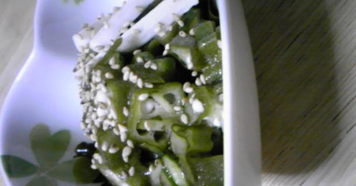 オクラと山芋の酢の物 レシピ 作り方 By むぅ亭 クックパッド