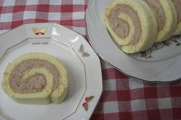 フワフワ マロンクリームロールケーキ レシピ 作り方 By ままぽんぽん クックパッド