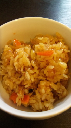 角煮の煮汁で中華風おこわ
