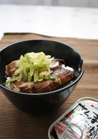 ズボラな私の缶詰頼りの簡単❤さんま丼。