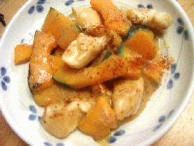 鶏肉とかぼちゃのみそ炒め