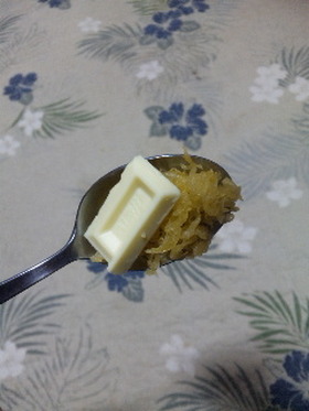 ﾜﾝｽﾌﾟｰﾝで天かすﾁｮｺ