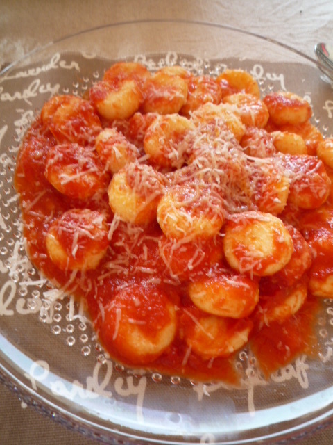 ジャガイモのニョッキ　トマトソースの画像