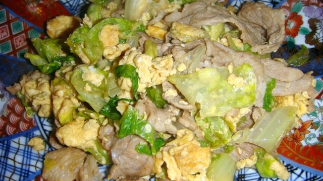 炒 レタスと豚肉の卵炒め レシピ 作り方 By Kya クックパッド 簡単おいしいみんなのレシピが354万品