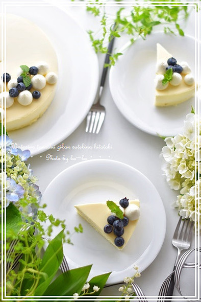 ♡ レアチーズとホワイトチョコムース♡ の写真