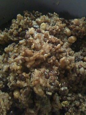 圧力鍋で★モチモチ小豆大豆玄米ご飯