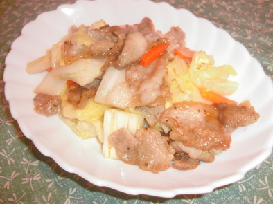 白菜と豚肉のトロッと中華風炒めの写真