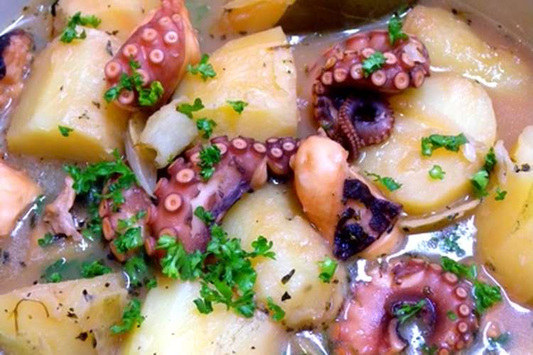 タコとジャガイモの煮込み スペイン風 レシピ 作り方 By オークルマルシェ クックパッド 簡単おいしいみんなのレシピが366万品