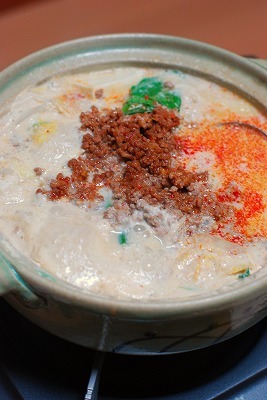 うまうま!ピリ辛♪豆乳担々鍋