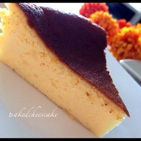 水切りヨーグルトでベークドチーズケーキ