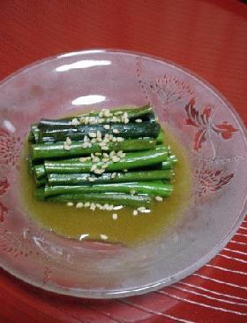 わらびの辛子醤油和え