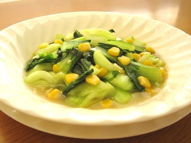 ∮とろりん♥青梗菜とコーンの中華炒め∮の画像