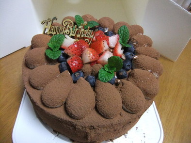 チョコレートケーキ　　ティラミス風味の写真