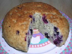 炊飯器 de cafe風ブルーベリーとバナナのケーキ