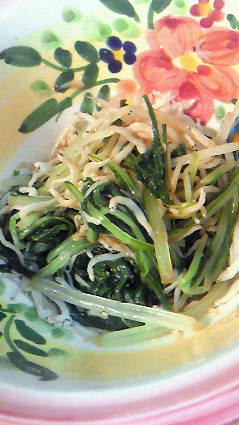 水菜としらすの簡単サラダの画像