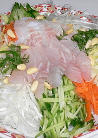 中華風鯛のお造りサラダ