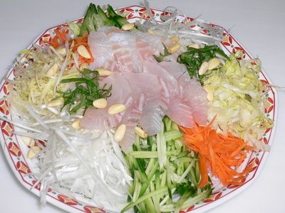 中華風鯛のお造りサラダの画像