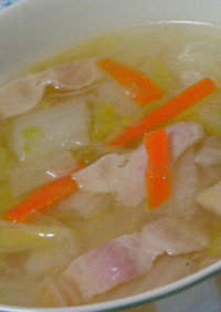 圧力鍋de簡単とろける白菜スープ