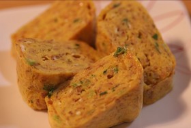 ネギとオカカの卵焼き
