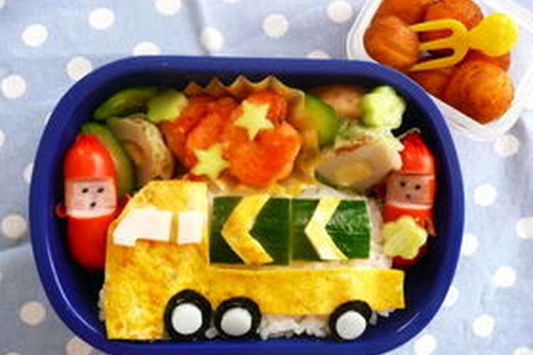 キャラ弁 コンテナ車弁当 レシピ 作り方 By Racona クックパッド 簡単おいしいみんなのレシピが350万品