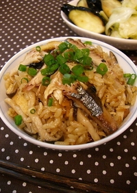 秋の味❀秋刀魚ときのこの炊き込みご飯