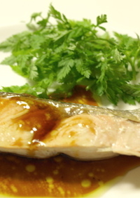 鮭のキャラメルビネガーソース