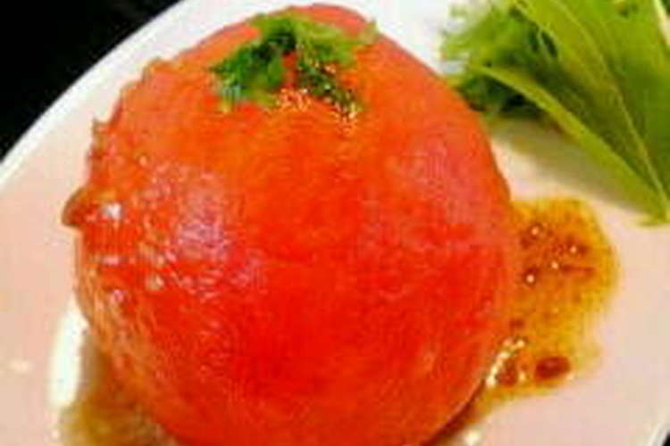 レストラン風 簡単トマトの丸ごとサラダ レシピ 作り方 By 桃のやさしい薫り クックパッド 簡単おいしいみんなのレシピが376万品