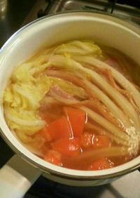 白菜とベーコンのスープ煮