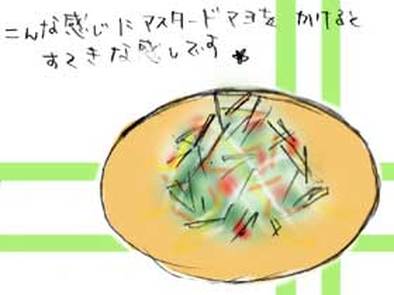 水菜とささみのサラダの写真