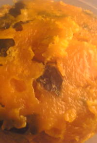 レンジ５分：かぼちゃたっぷりの蒸しパン