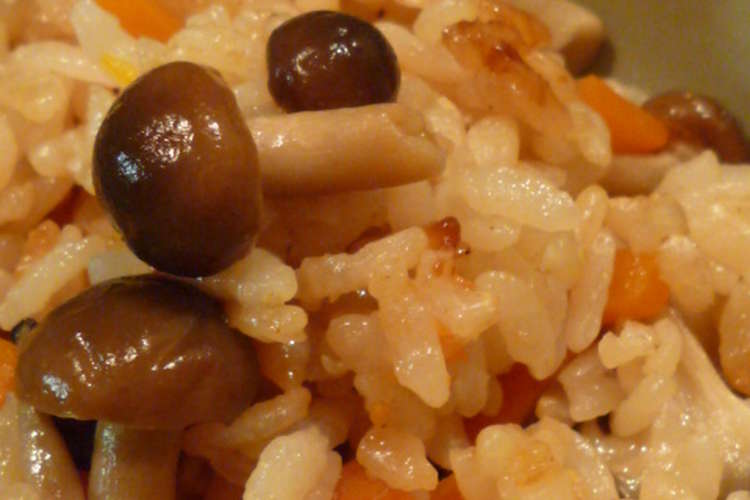 昆布茶でしめじの炊き込みご飯 レシピ 作り方 By モカシナ クックパッド