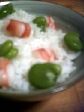 えび+ソラ豆の炊き込みご飯