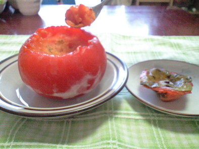 完熟トロトロの柿を冷凍【柿シャーベット】の写真