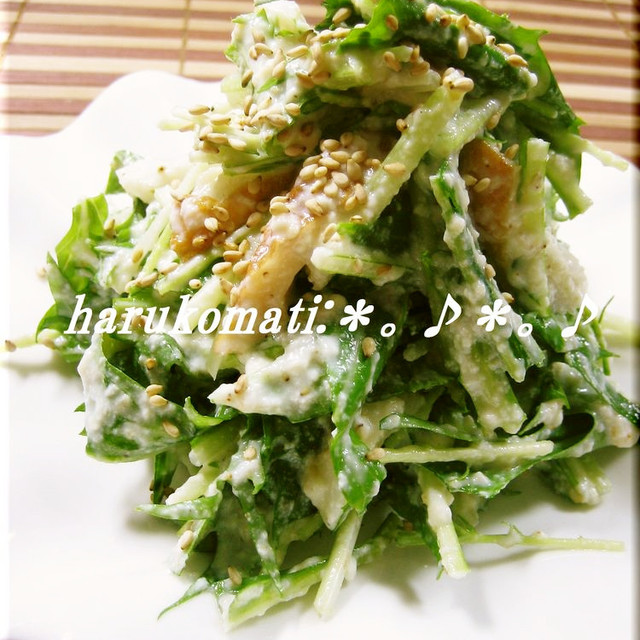 お豆腐で水菜が美味しいサラダ レシピ 作り方 By 春小町 クックパッド