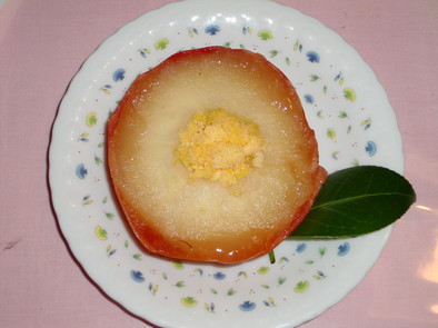 さっぱりと美味しいデザート「椿りんご」！の写真