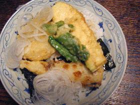 野菜天ぷら。のり弁　どんぶりの画像