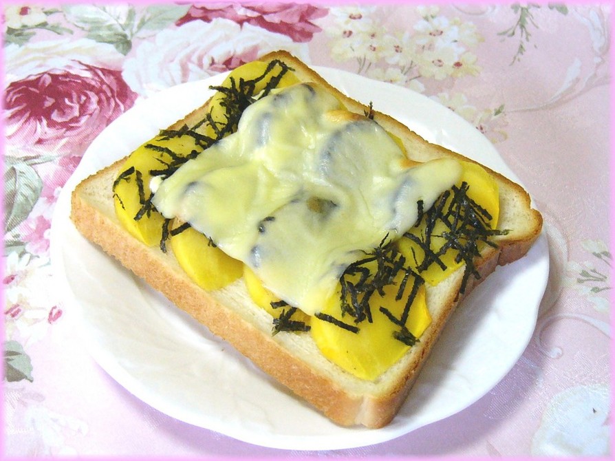 柿も！海苔チーズトースト☆彡の画像