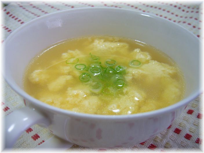 あっという間♪卵＆お豆腐のふんわりスープの画像