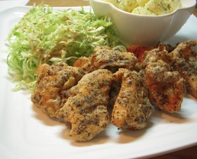 *変わり唐揚げ☆鶏肉のゆかり揚げ*
