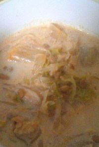 キムチ納豆ミルクスープ