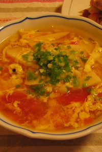 中国の家庭の味★トマトの中華スープ