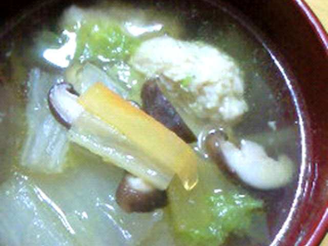 白菜たっぷり鶏団子スープ By 桜かれん クックパッド 簡単