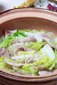 白菜と豚しゃぶの蒸鍋