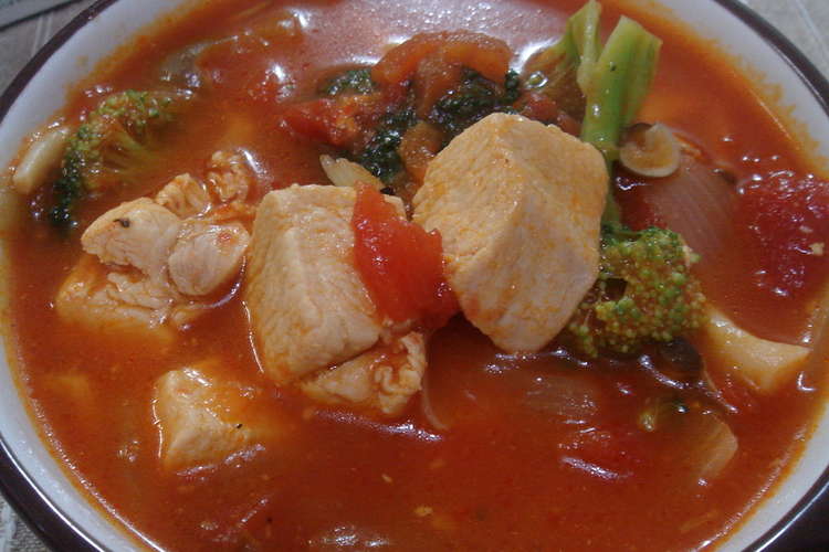 鶏むね肉のトマト鍋 レシピ 作り方 By 由良上野介 クックパッド 簡単おいしいみんなのレシピが357万品