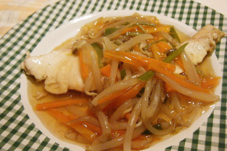 電子レンジで簡単 白身魚の野菜あんかけ レシピ 作り方 By あっぴょ クックパッド