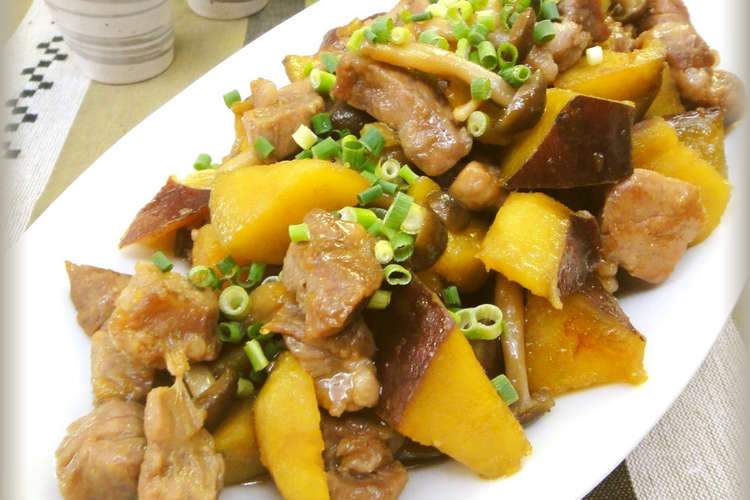 さつまいもと豚肉の甘辛煮 レシピ 作り方 By Enjoykitchen クックパッド 簡単おいしいみんなのレシピが364万品